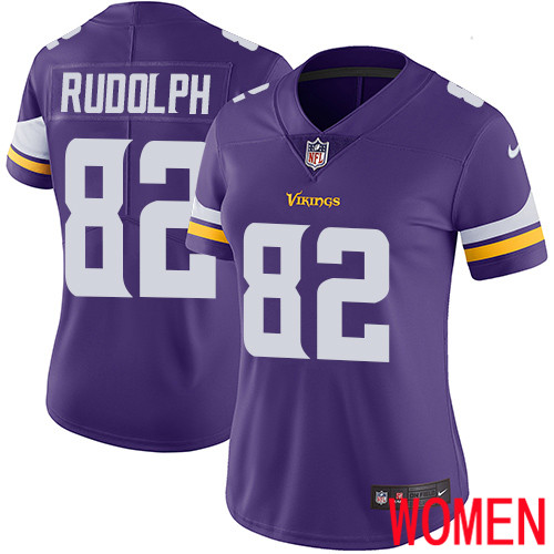 Minnesota Vikings 82 Limited Kyle Rudolph Purple Nike NFL Home Women Jersey Vapor Untouchable